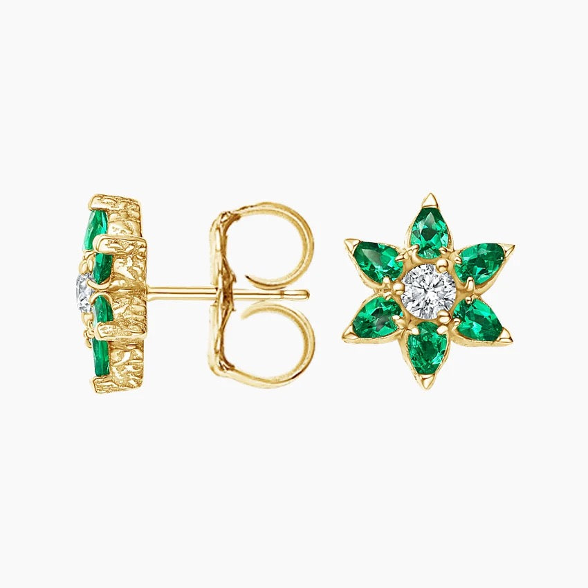 Pendientes Flor de Esmeralda