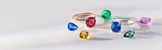 Anillos de Compromiso con Piedras de Color