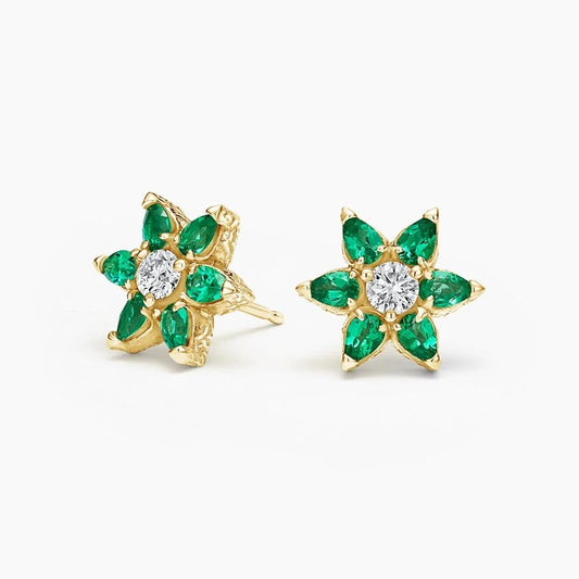 Pendientes Flor de Esmeralda