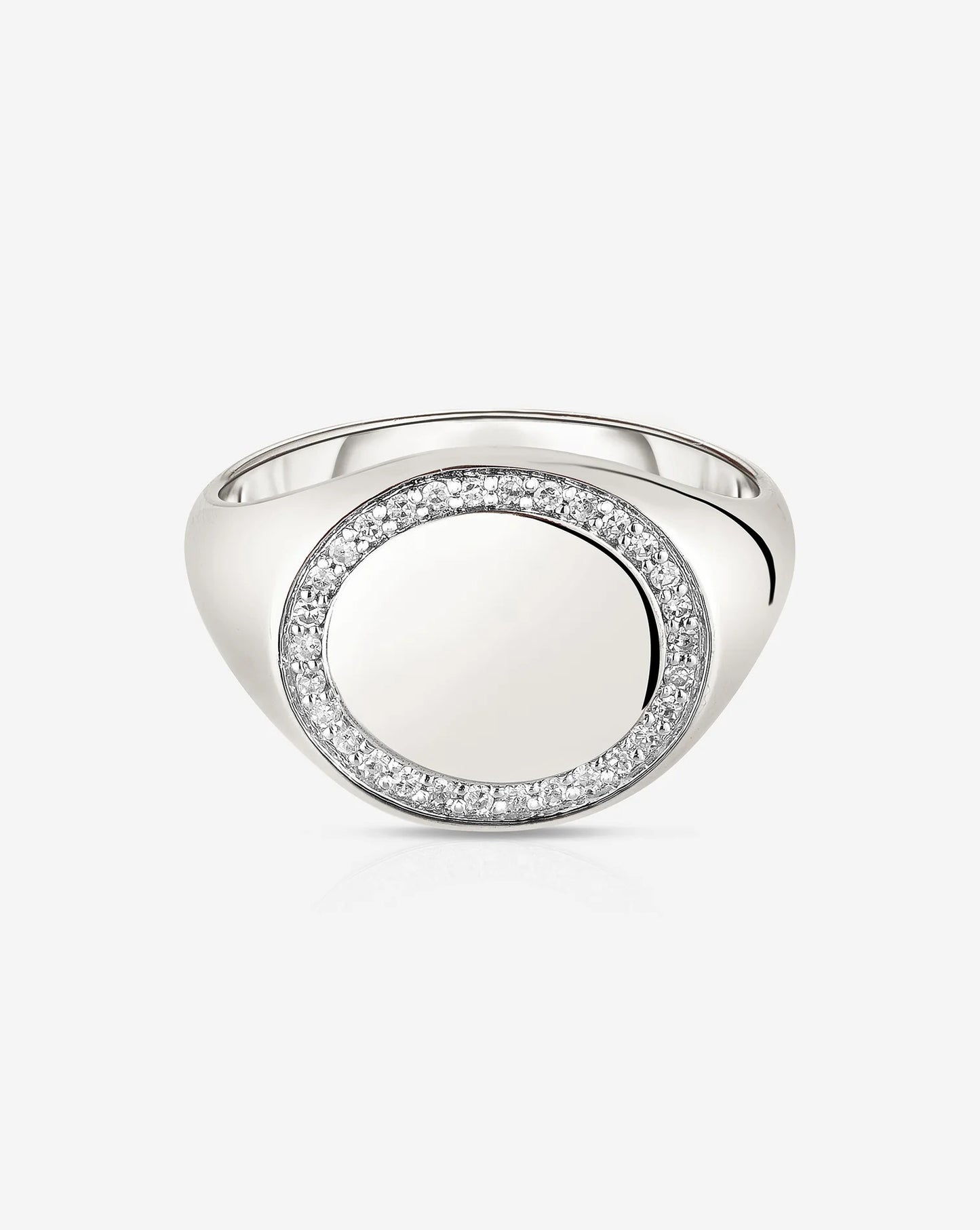 Sello de Oro Blanco y Diamantes
