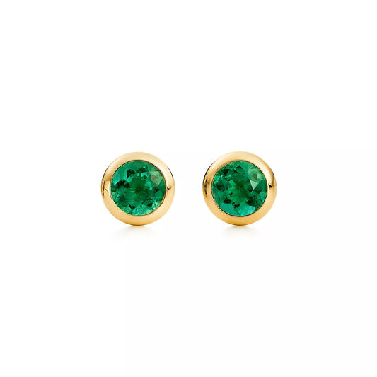 Pendientes Dormilona de Esmeraldas