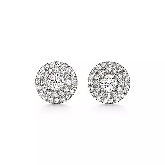 Pendientes de Diamantes con Doble Orla