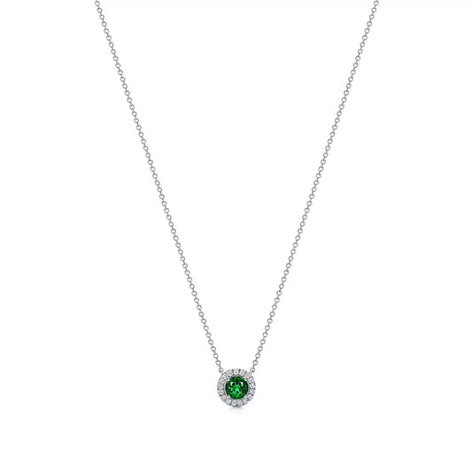 Colgante de Esmeralda con Halo