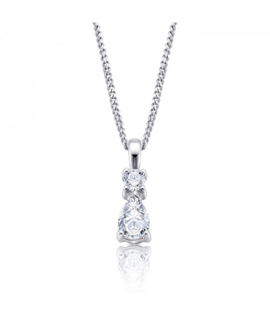 Colgante de Diamante talla Pera con talla Brillante