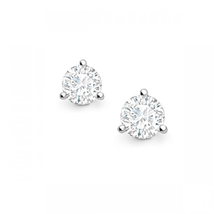 Pendientes de Diamantes en 3 Garras