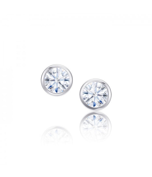 Pendientes de Diamante talla Brillante Engaste en Bisel
