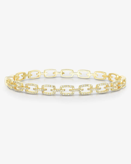 Pulsera de Diamantes Eslabones Oro Amarillo