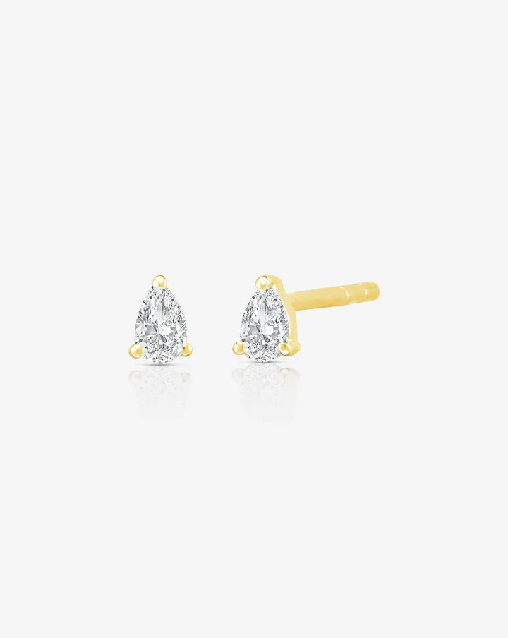 Mini Pendientes de Diamantes talla Pera